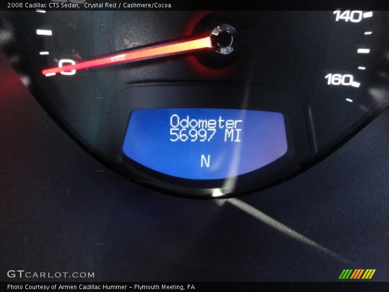 Crystal Red / Cashmere/Cocoa 2008 Cadillac CTS Sedan