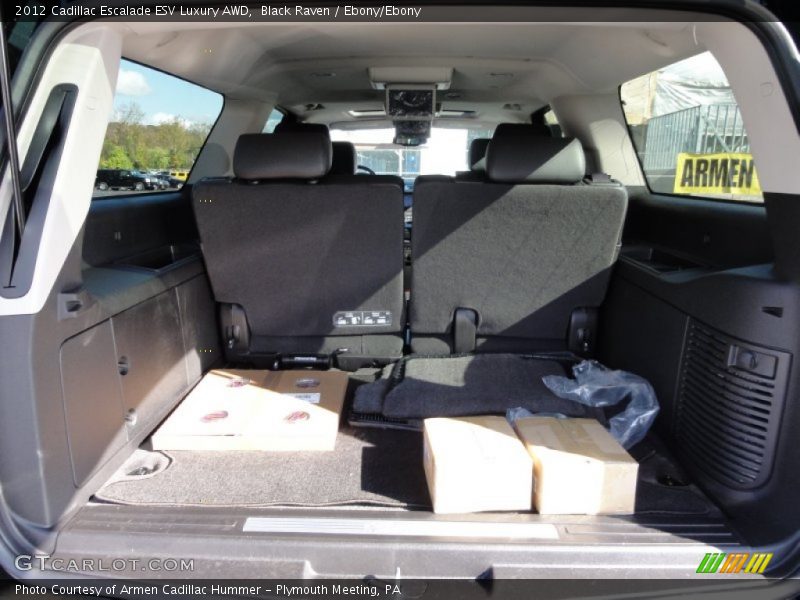 Black Raven / Ebony/Ebony 2012 Cadillac Escalade ESV Luxury AWD
