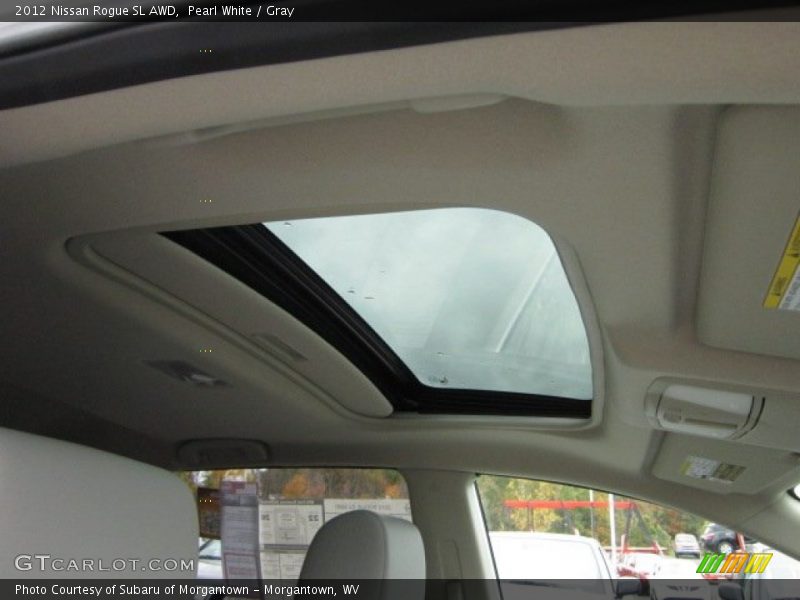 Sunroof of 2012 Rogue SL AWD