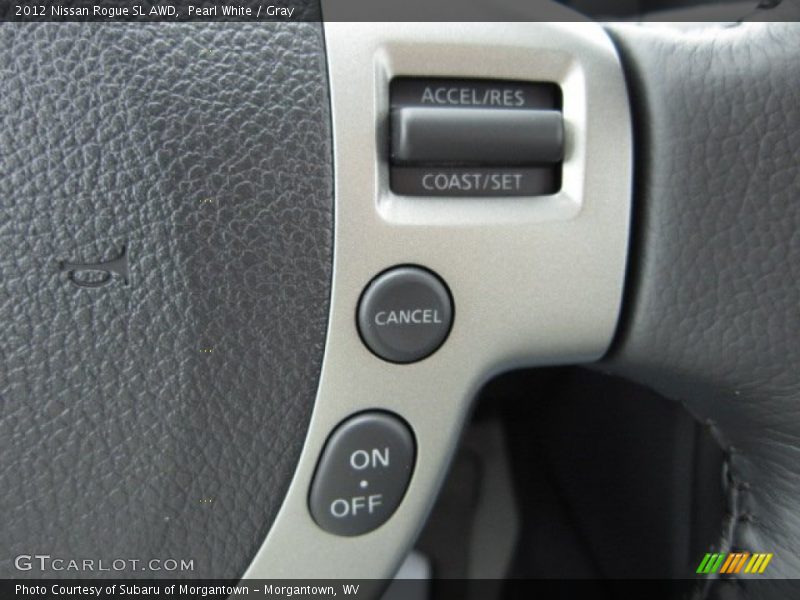 Pearl White / Gray 2012 Nissan Rogue SL AWD