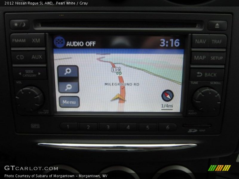Pearl White / Gray 2012 Nissan Rogue SL AWD
