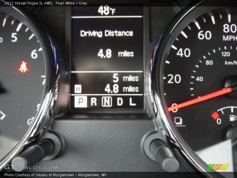 Pearl White / Gray 2012 Nissan Rogue SL AWD