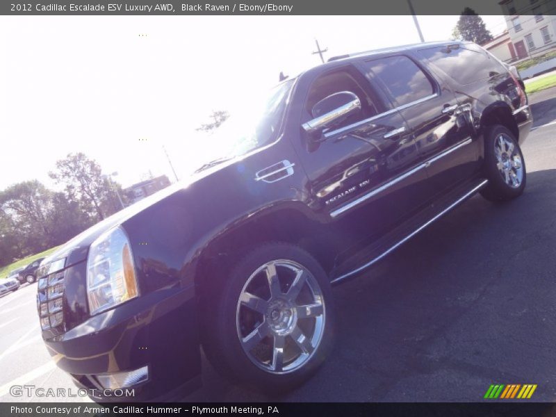 Black Raven / Ebony/Ebony 2012 Cadillac Escalade ESV Luxury AWD