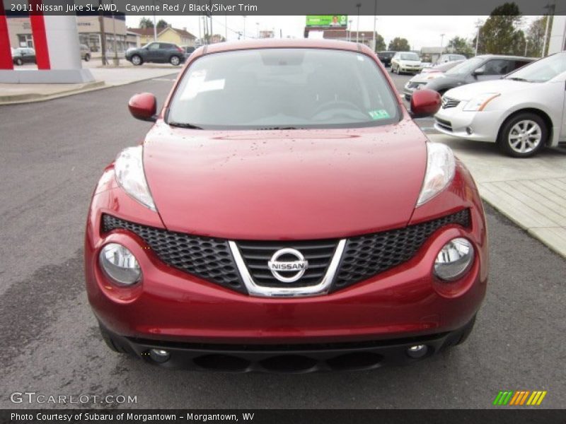 Cayenne Red / Black/Silver Trim 2011 Nissan Juke SL AWD