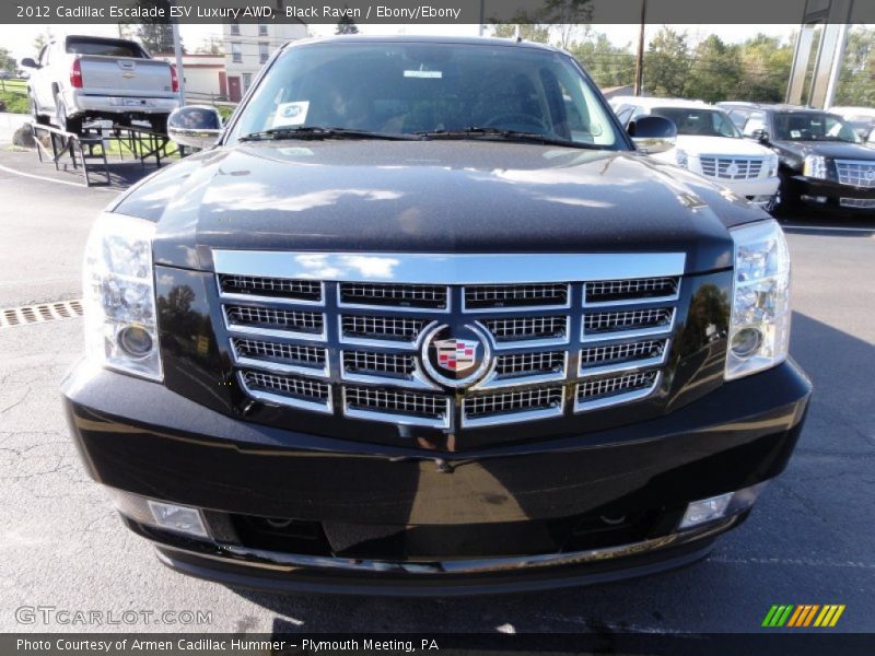 Black Raven / Ebony/Ebony 2012 Cadillac Escalade ESV Luxury AWD