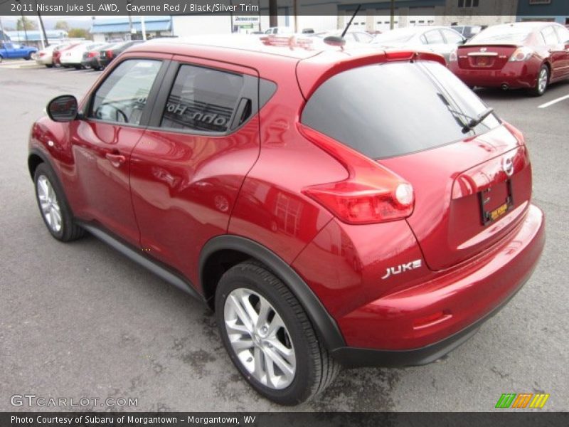 Cayenne Red / Black/Silver Trim 2011 Nissan Juke SL AWD