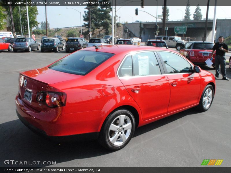Salsa Red / Anthracite Black 2008 Volkswagen Jetta SE Sedan