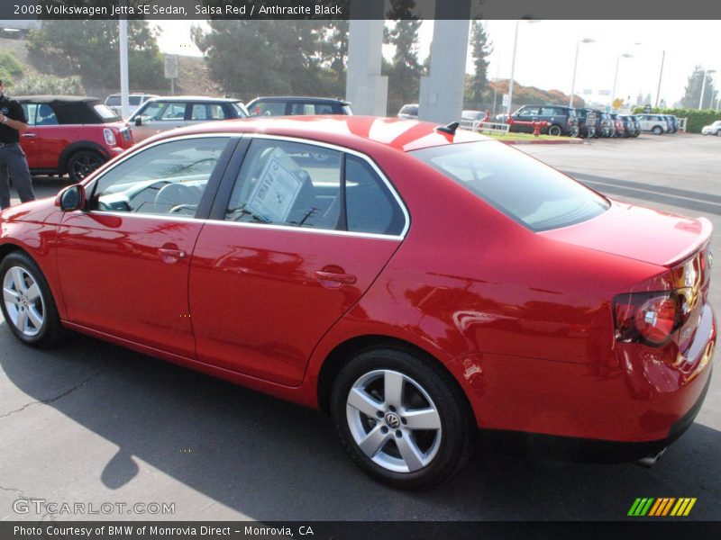 Salsa Red / Anthracite Black 2008 Volkswagen Jetta SE Sedan