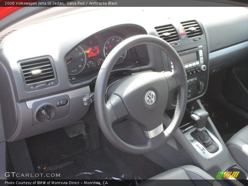 Salsa Red / Anthracite Black 2008 Volkswagen Jetta SE Sedan