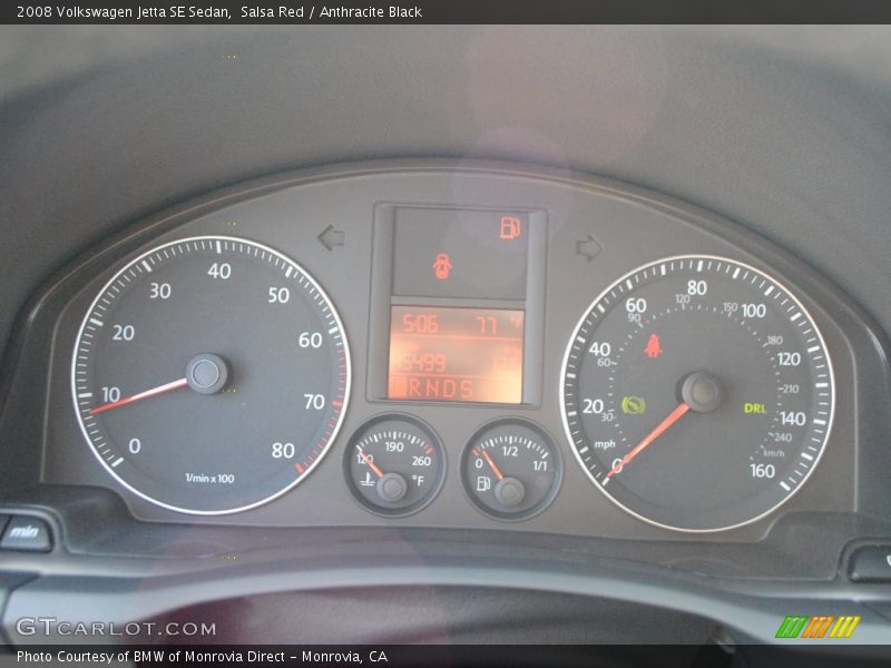 Salsa Red / Anthracite Black 2008 Volkswagen Jetta SE Sedan