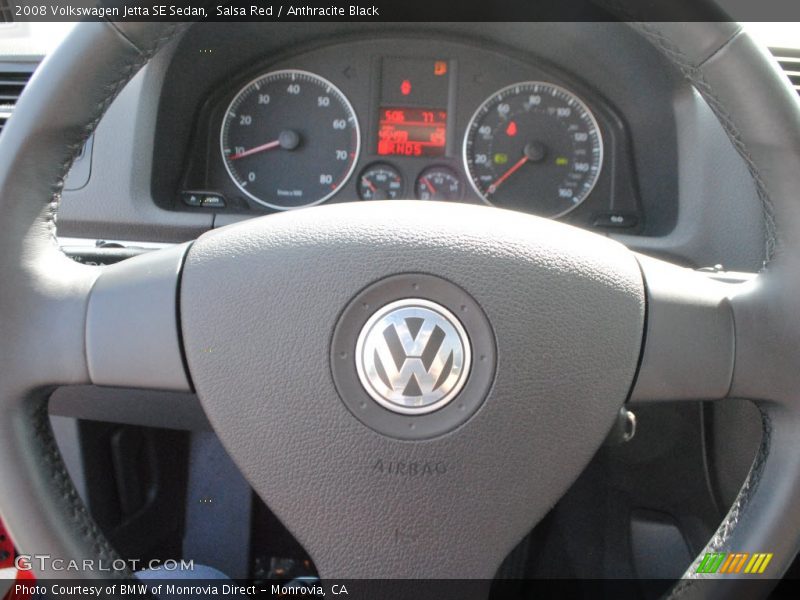Salsa Red / Anthracite Black 2008 Volkswagen Jetta SE Sedan