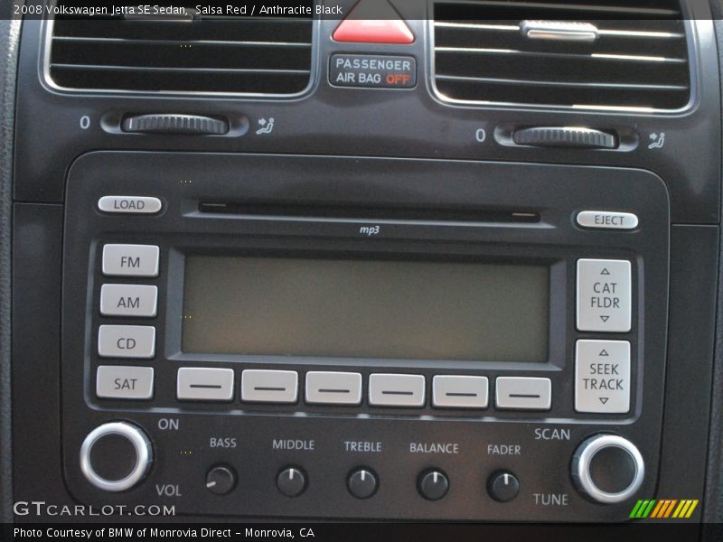 Salsa Red / Anthracite Black 2008 Volkswagen Jetta SE Sedan