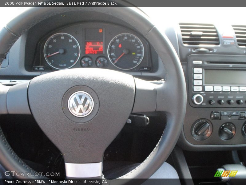 Salsa Red / Anthracite Black 2008 Volkswagen Jetta SE Sedan