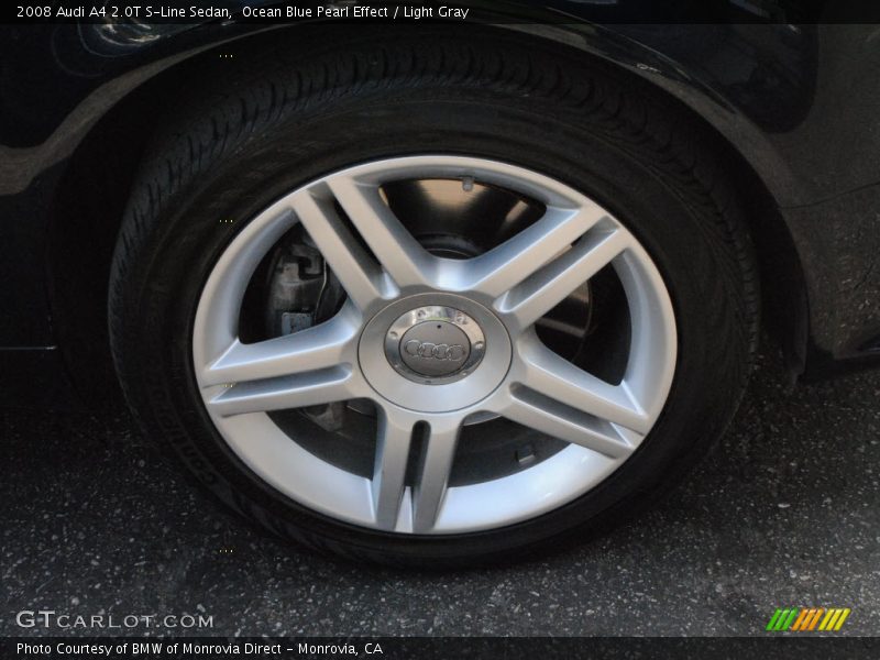 Ocean Blue Pearl Effect / Light Gray 2008 Audi A4 2.0T S-Line Sedan