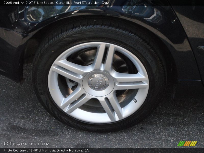 Ocean Blue Pearl Effect / Light Gray 2008 Audi A4 2.0T S-Line Sedan