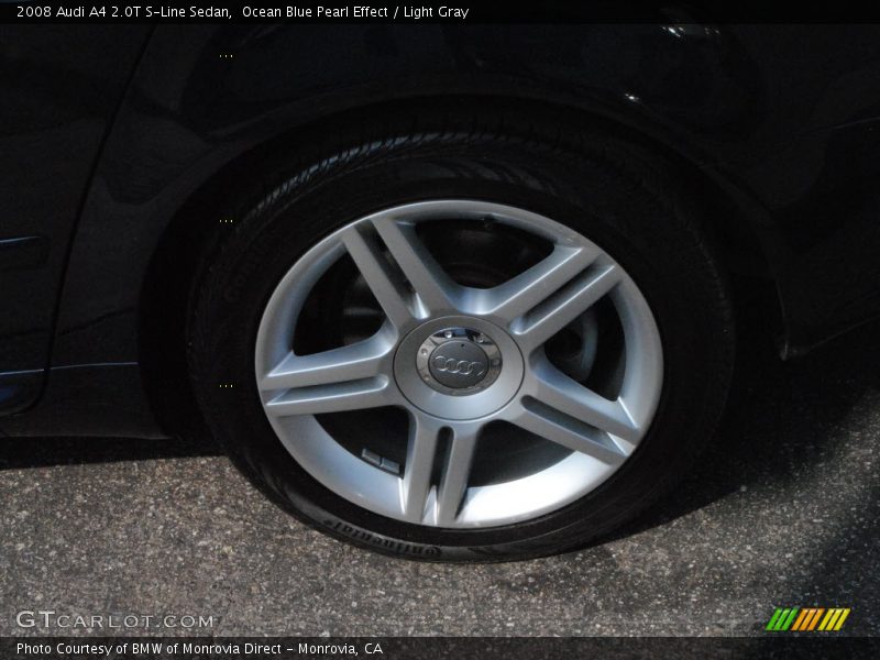 Ocean Blue Pearl Effect / Light Gray 2008 Audi A4 2.0T S-Line Sedan