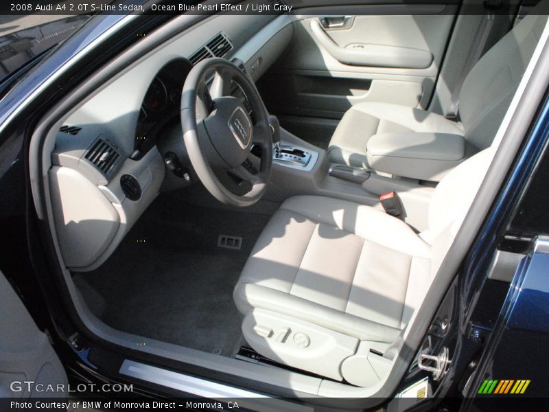 Ocean Blue Pearl Effect / Light Gray 2008 Audi A4 2.0T S-Line Sedan