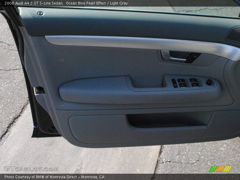 Ocean Blue Pearl Effect / Light Gray 2008 Audi A4 2.0T S-Line Sedan