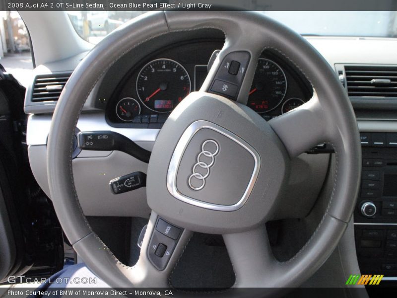 Ocean Blue Pearl Effect / Light Gray 2008 Audi A4 2.0T S-Line Sedan