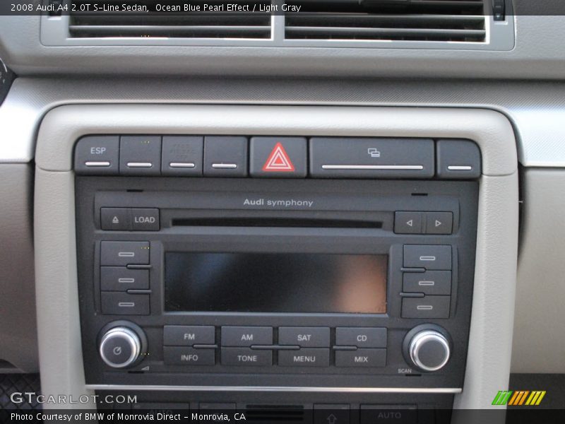 Ocean Blue Pearl Effect / Light Gray 2008 Audi A4 2.0T S-Line Sedan