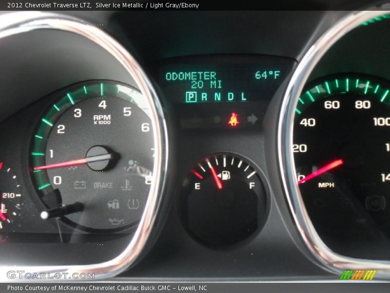 Silver Ice Metallic / Light Gray/Ebony 2012 Chevrolet Traverse LTZ