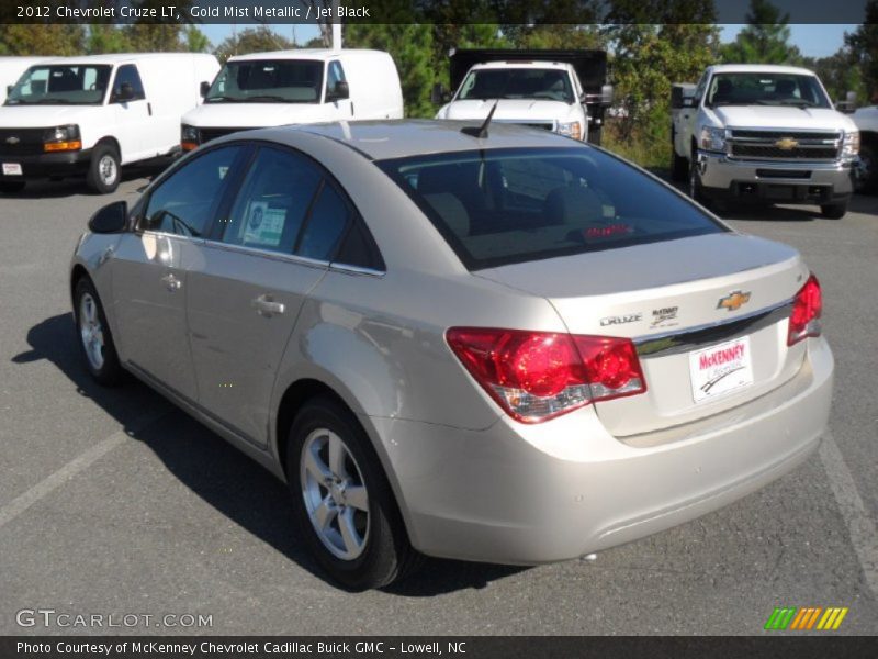 Gold Mist Metallic / Jet Black 2012 Chevrolet Cruze LT