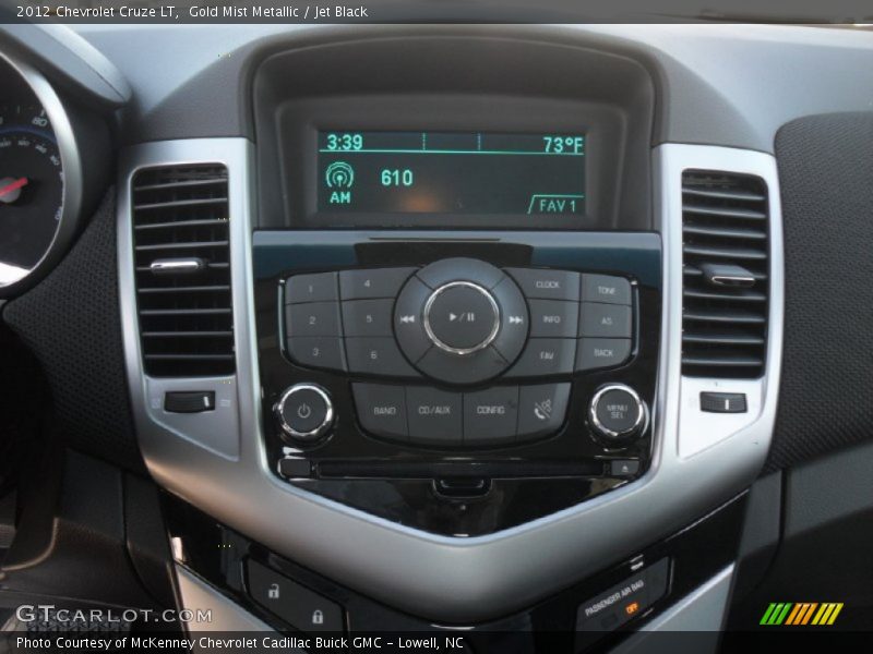 Gold Mist Metallic / Jet Black 2012 Chevrolet Cruze LT