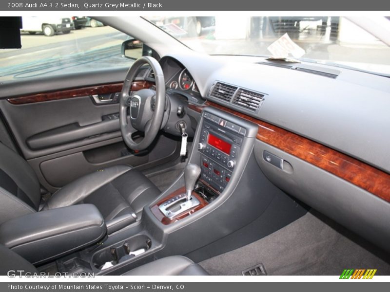 Quartz Grey Metallic / Black 2008 Audi A4 3.2 Sedan