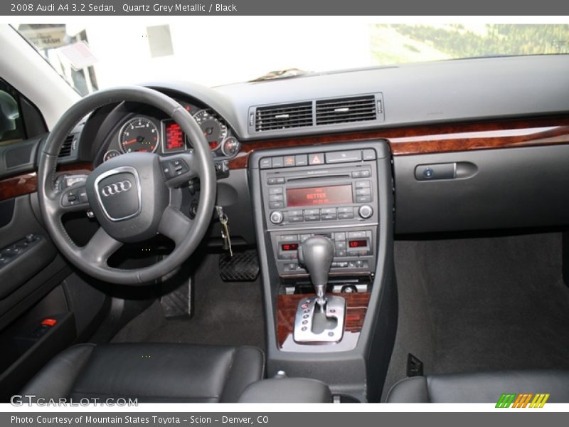 Quartz Grey Metallic / Black 2008 Audi A4 3.2 Sedan