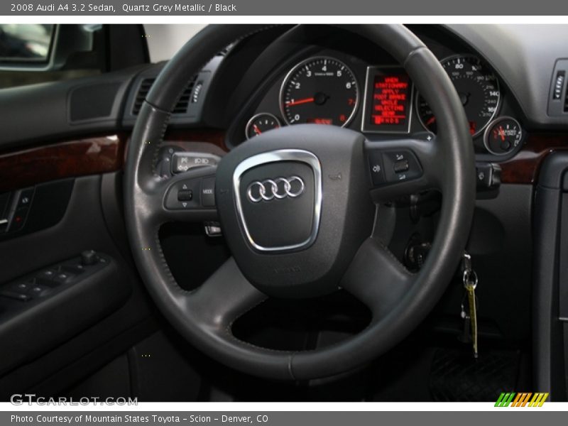 Quartz Grey Metallic / Black 2008 Audi A4 3.2 Sedan