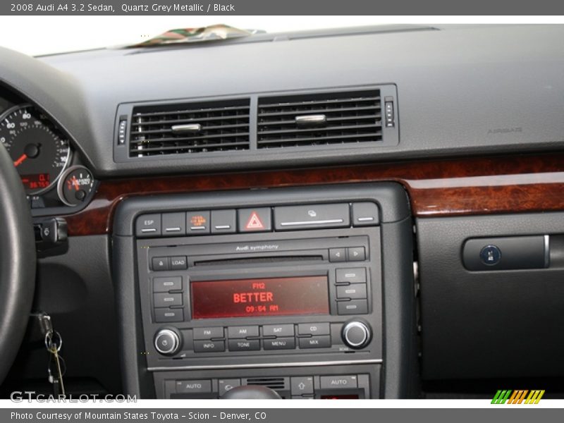 Quartz Grey Metallic / Black 2008 Audi A4 3.2 Sedan