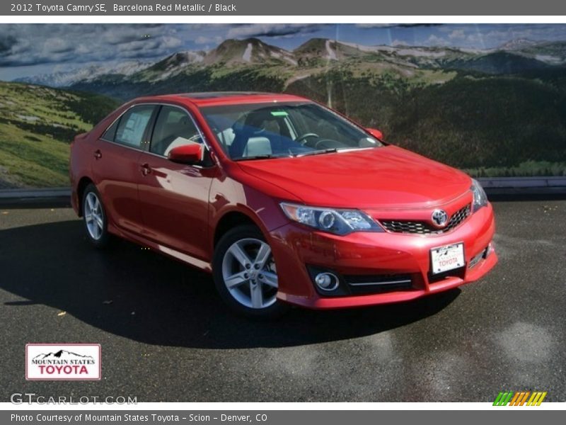 Barcelona Red Metallic / Black 2012 Toyota Camry SE
