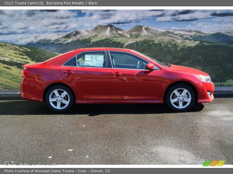Barcelona Red Metallic / Black 2012 Toyota Camry SE
