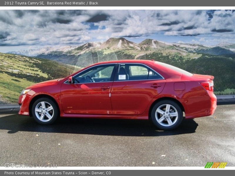 Barcelona Red Metallic / Black 2012 Toyota Camry SE