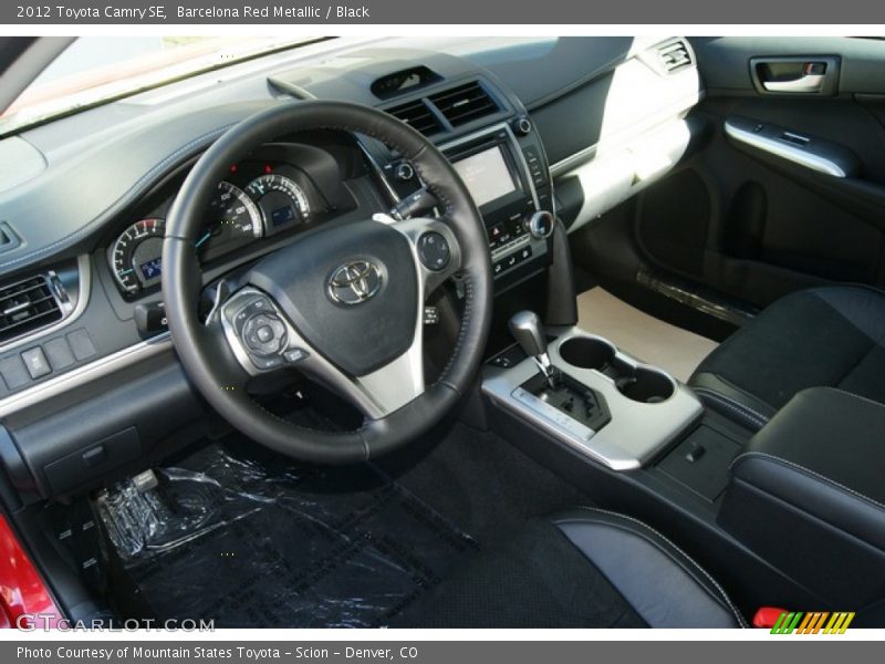 Barcelona Red Metallic / Black 2012 Toyota Camry SE