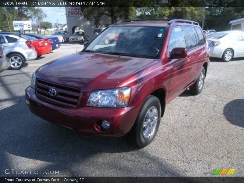 Salsa Red Pearl / Ash Gray 2006 Toyota Highlander V6