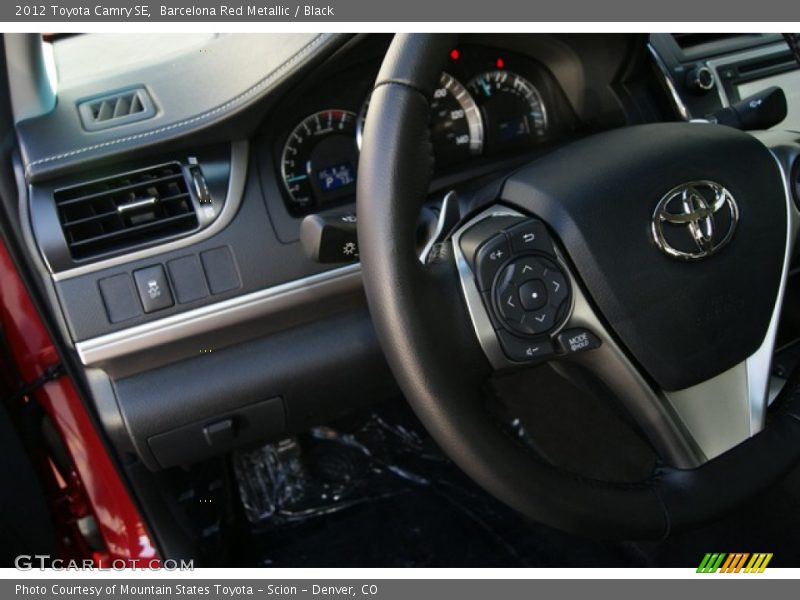 Barcelona Red Metallic / Black 2012 Toyota Camry SE