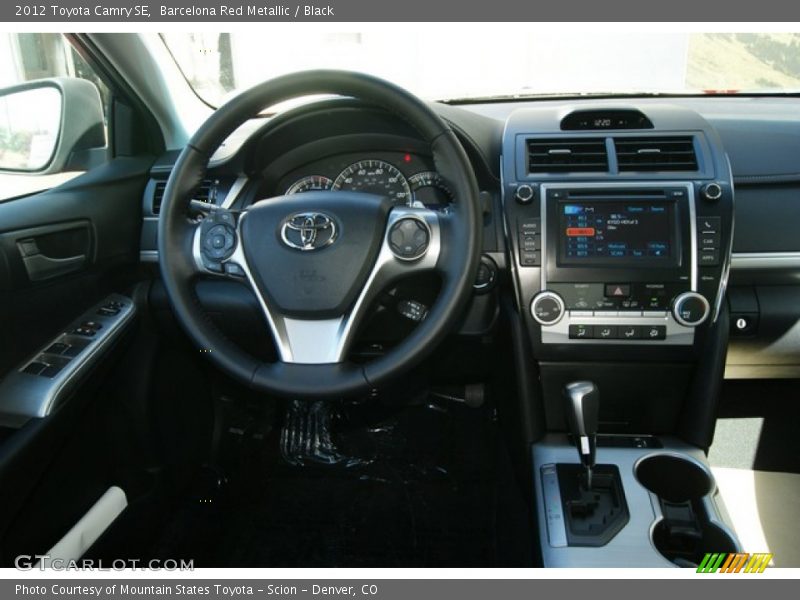 Barcelona Red Metallic / Black 2012 Toyota Camry SE