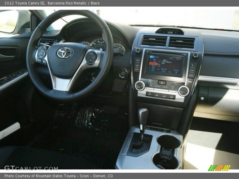 Barcelona Red Metallic / Black 2012 Toyota Camry SE