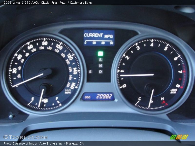 Glacier Frost Pearl / Cashmere Beige 2008 Lexus IS 250 AWD