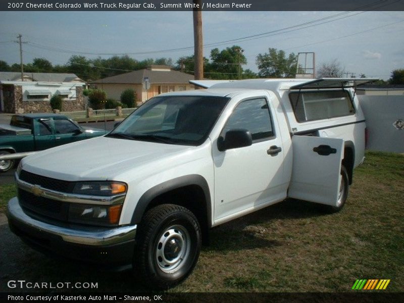 Summit White / Medium Pewter 2007 Chevrolet Colorado Work Truck Regular Cab