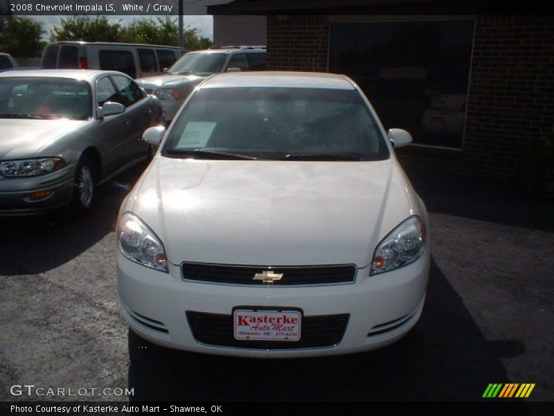 White / Gray 2008 Chevrolet Impala LS