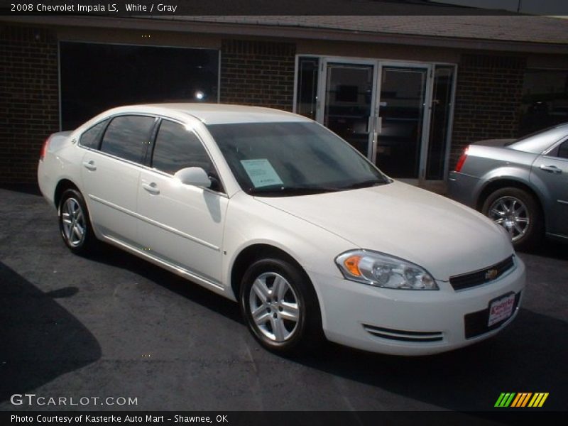 White / Gray 2008 Chevrolet Impala LS