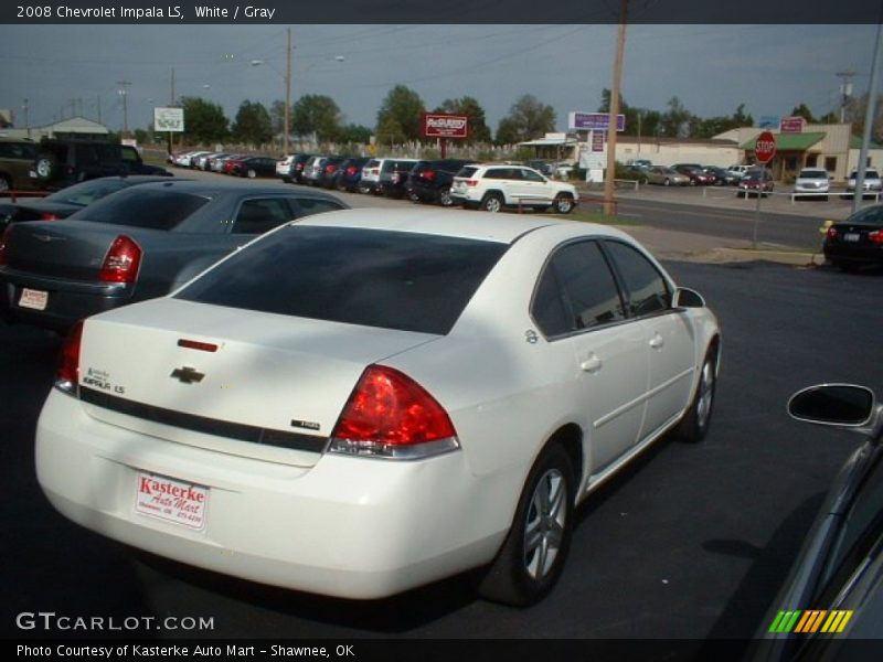 White / Gray 2008 Chevrolet Impala LS