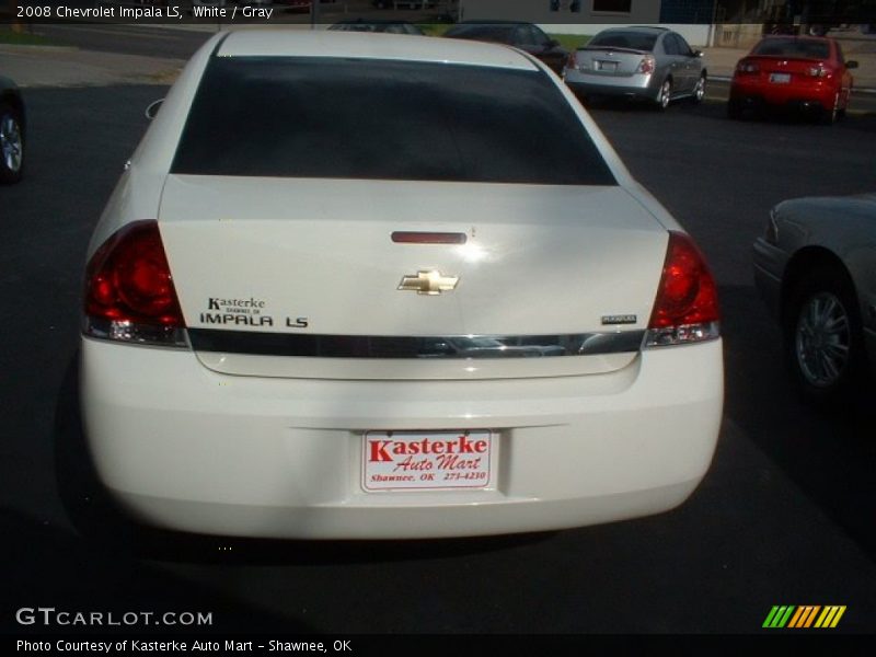 White / Gray 2008 Chevrolet Impala LS