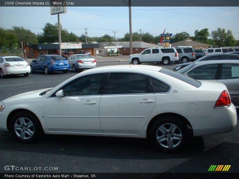 White / Gray 2008 Chevrolet Impala LS