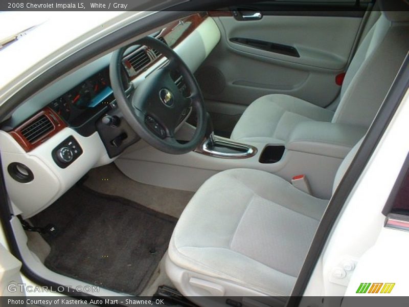 White / Gray 2008 Chevrolet Impala LS