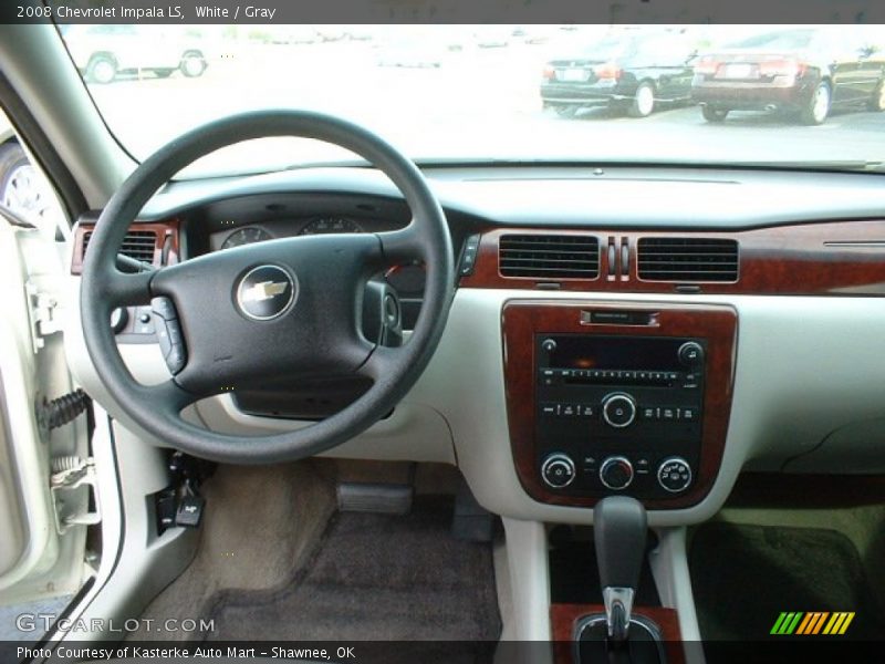 White / Gray 2008 Chevrolet Impala LS