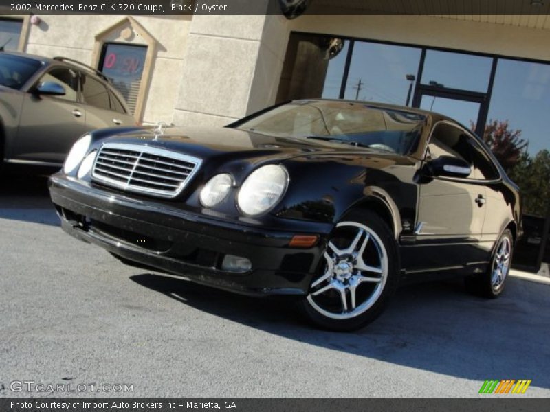 Black / Oyster 2002 Mercedes-Benz CLK 320 Coupe