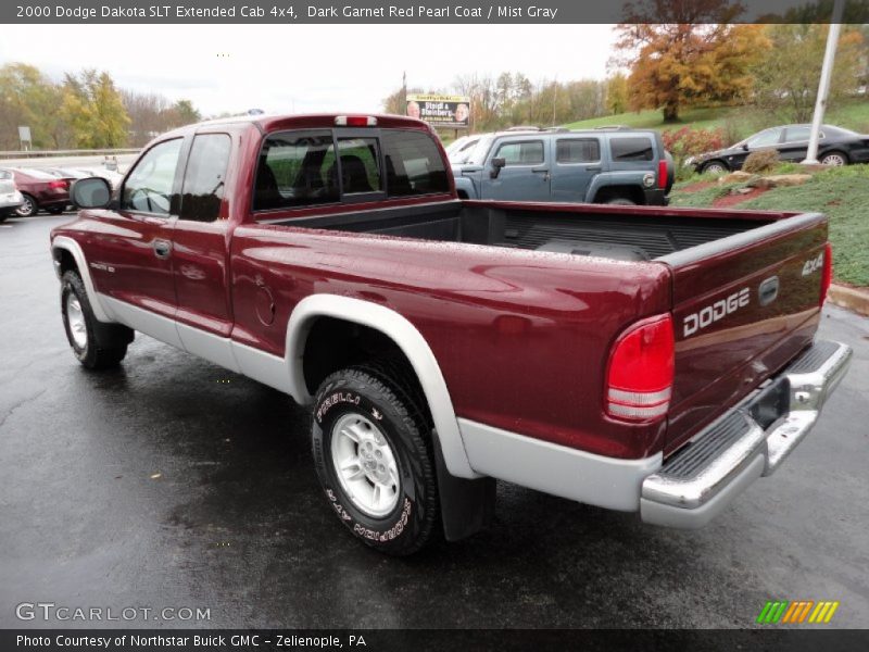  2000 Dakota SLT Extended Cab 4x4 Dark Garnet Red Pearl Coat